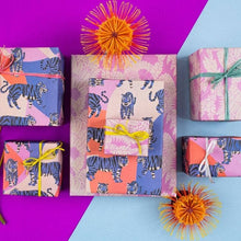 Load image into Gallery viewer, Blue Tigers • Double-Sided Everyday Eco Wrapping Paper
