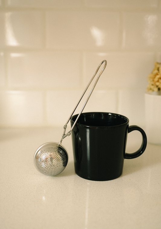 Stainless Steel Loose-Leaf Tea Strainer – Silver