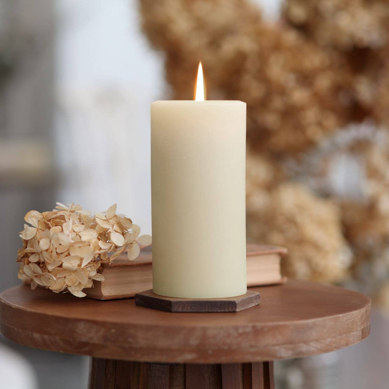 100% Pure Beeswax Pillar Candles (Multiple Colors)