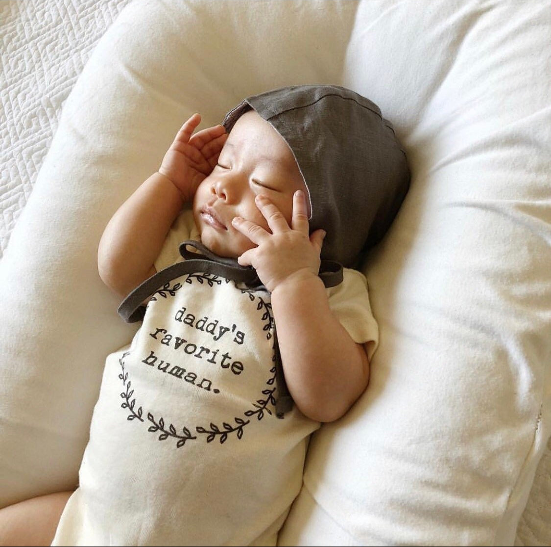 Daddy’s Favorite Human Organic Cotton Baby Bodysuit – Short Sleeve, 0–24M
