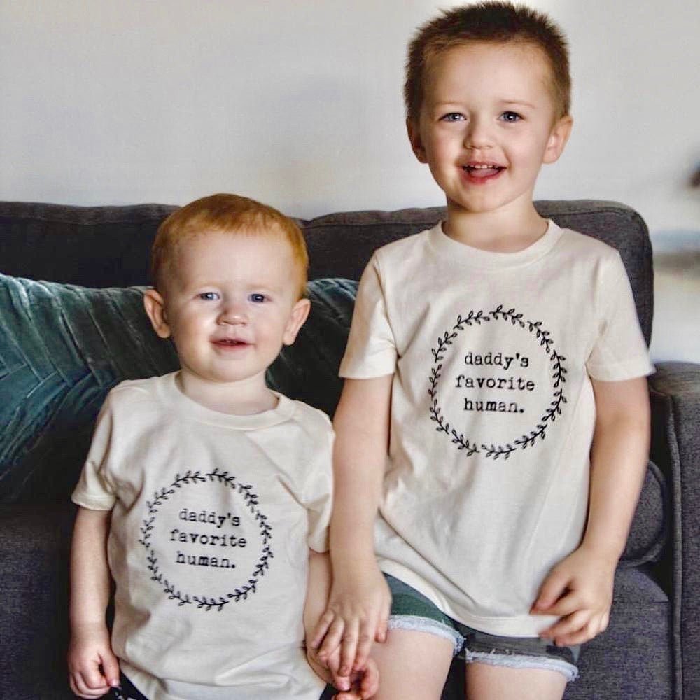 Daddy’s Favorite Human Organic Cotton Kids T-Shirt – Short Sleeve, 2T–6T