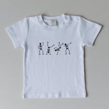 Load image into Gallery viewer, Dancing Skeletons Organic Cotton Tee *6-12m left
