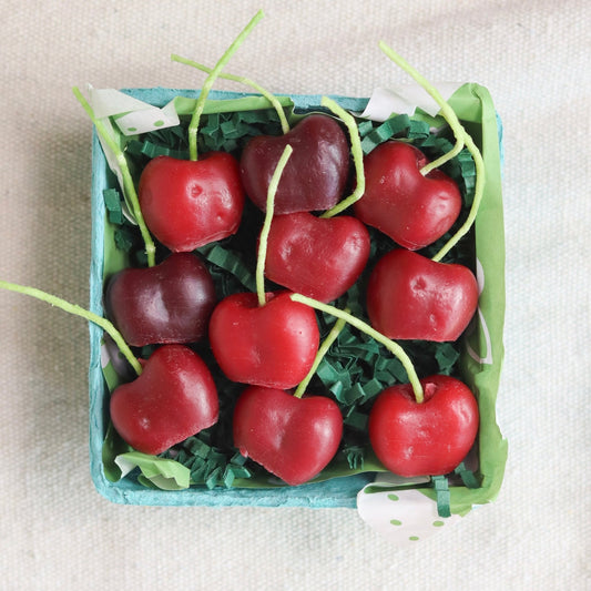 Beeswax Dark Red Cherry Candles