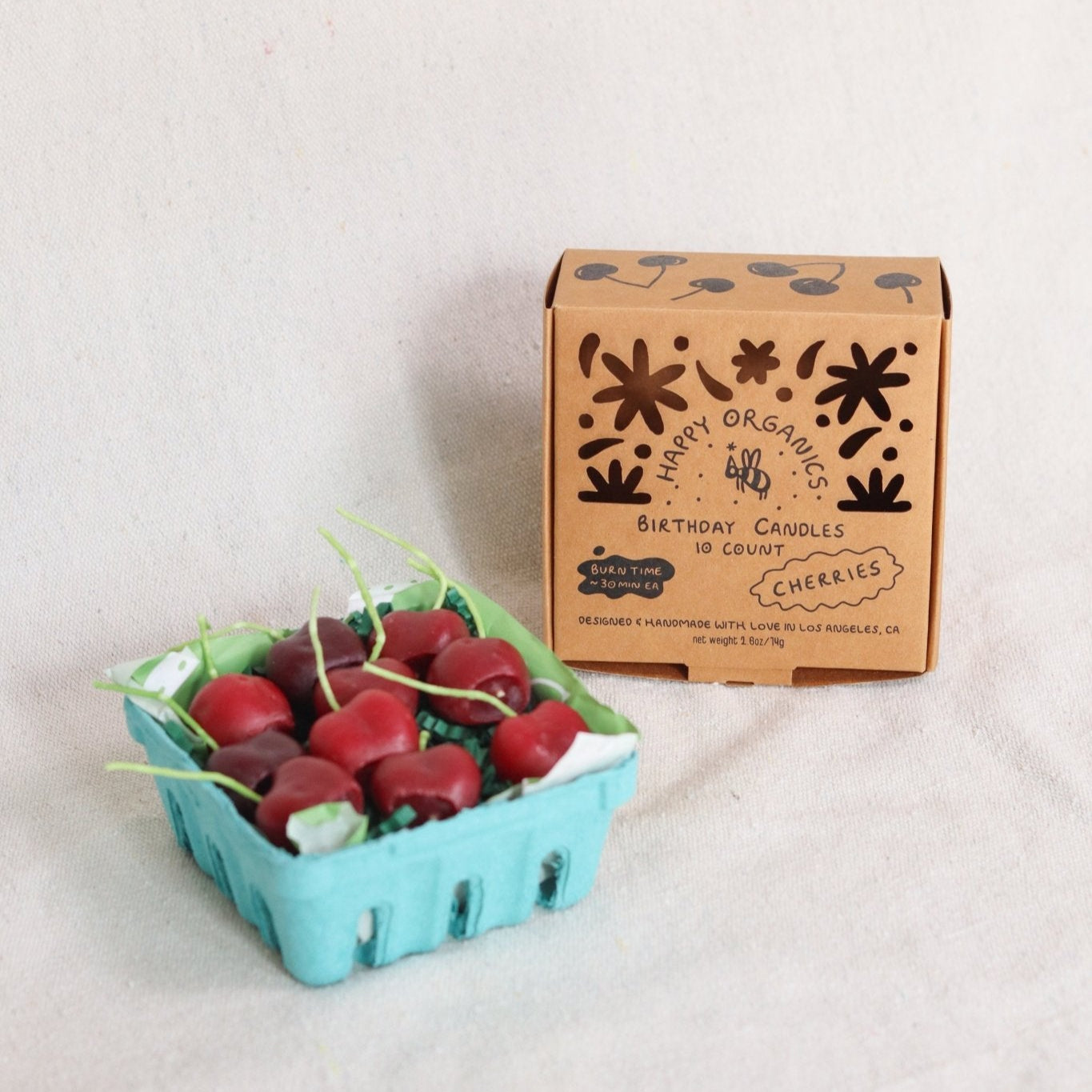 Beeswax Dark Red Cherry Candles