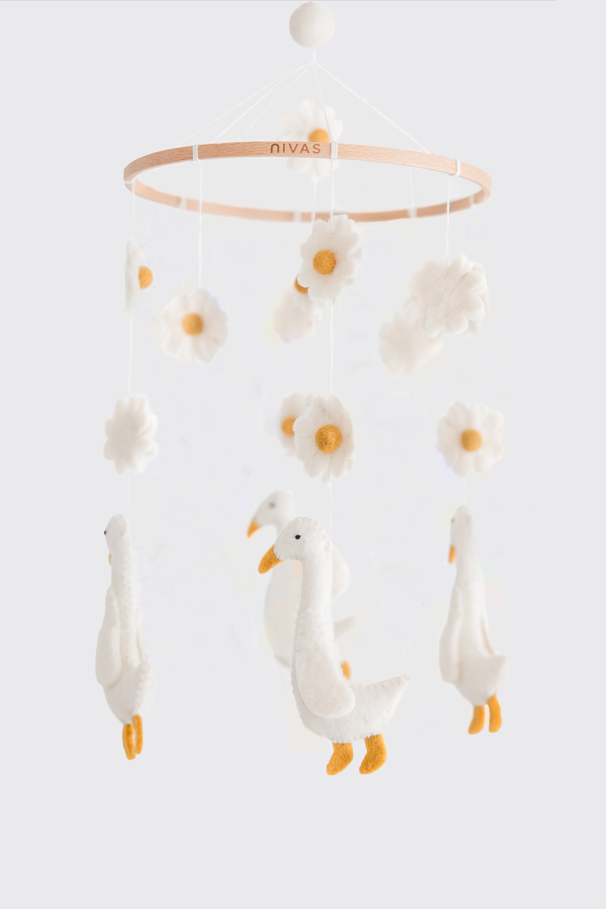 Duck Crib Mobile – Handmade Wool Felt Nursery Decor