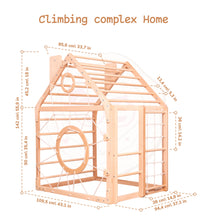 Load image into Gallery viewer, Wood and Heart Eco-Friendly Indoor Wooden Climbing Playhouse
