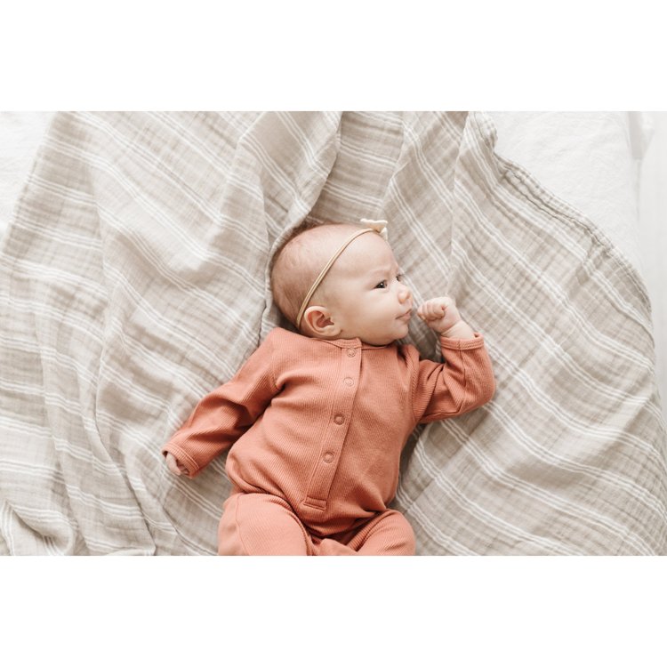 Organic Cotton Baby Swaddle Blanket - Desert Mist