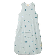 Load image into Gallery viewer, Organic Cotton &amp; Merino Sleeping Bag - Lunar Blue Print
