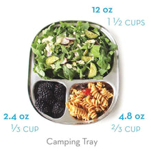 Load image into Gallery viewer, Eco Lunchbox Stainless Steel Camping Tray Kids Divided Plate
