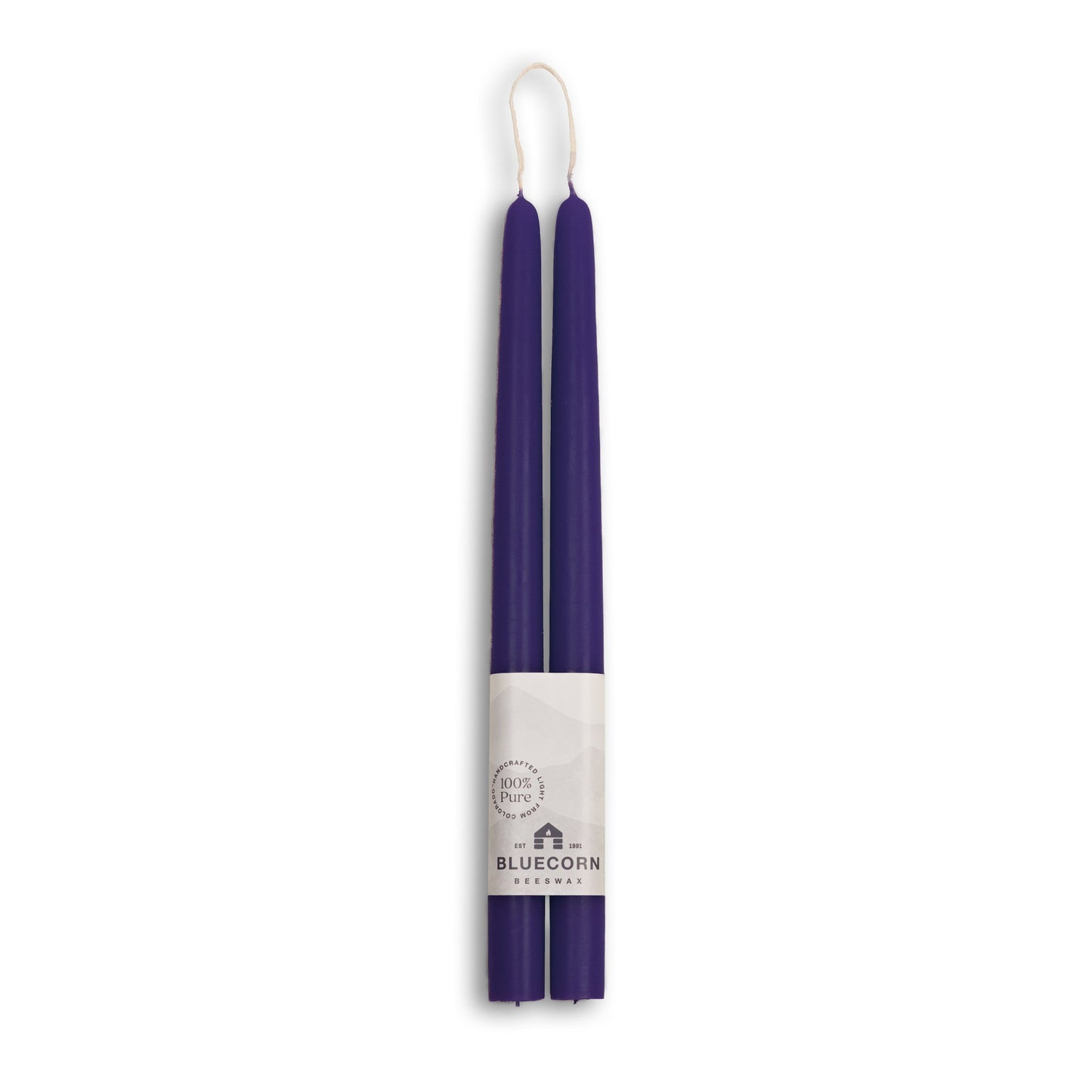 Hand-Dipped Beeswax Taper Candles - 1 Pair