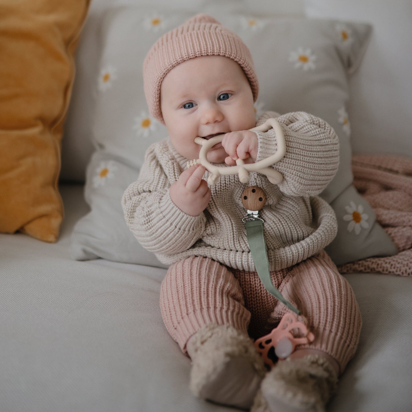 Mushie Organic Cotton Baby Chunky Knit Sweater