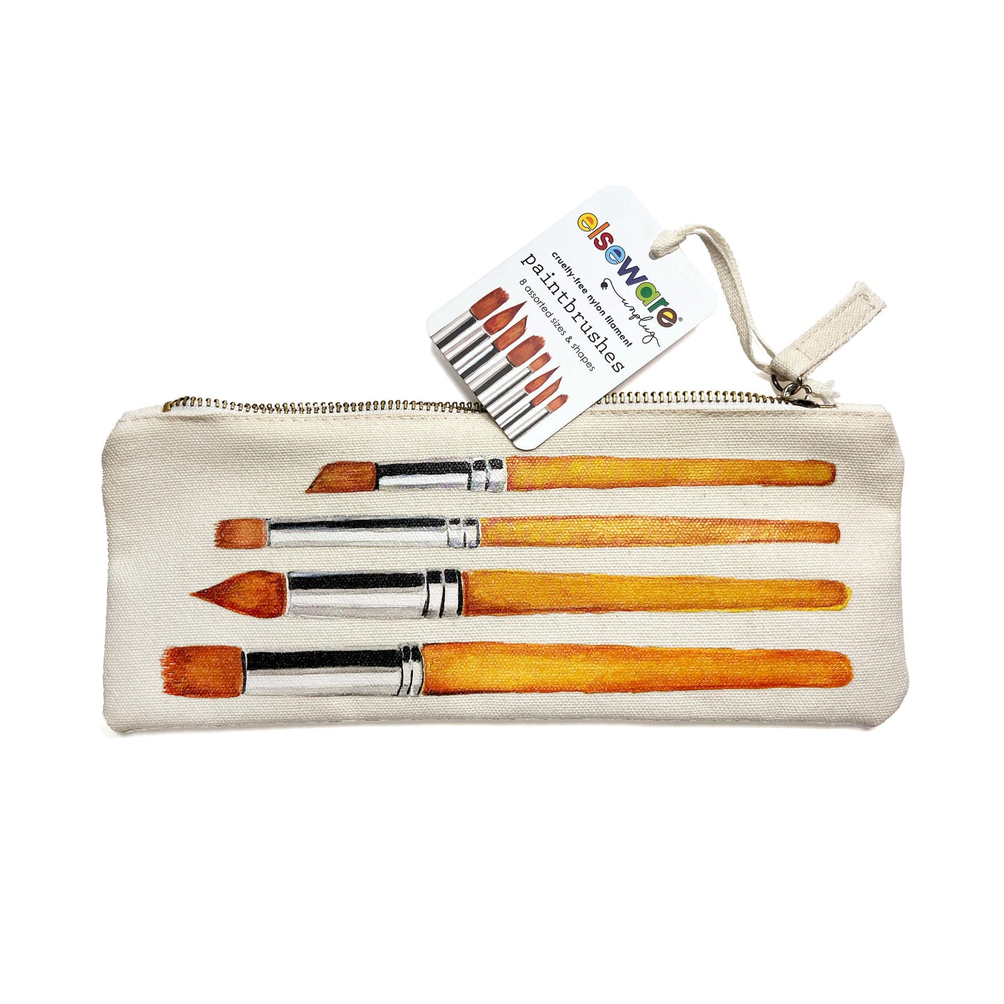 Paintbrush Set in Canvas Bag – 8 Assorted Sizes