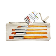 Load image into Gallery viewer, Paintbrush Set in Canvas Bag – 8 Assorted Sizes
