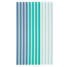Load image into Gallery viewer, Extra-Long Reusable Silicone Straws, 4pk and 12pk
