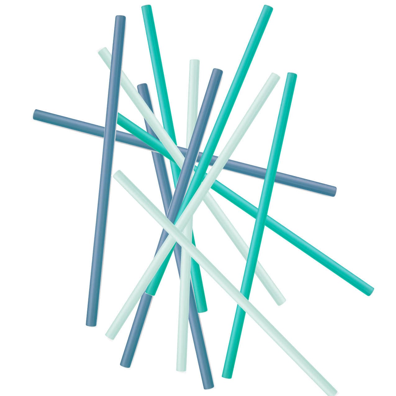 Extra-Long Reusable Silicone Straws, 4pk and 12pk