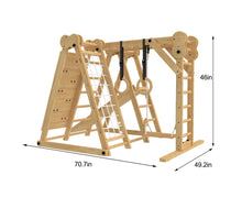 Load image into Gallery viewer, Avenlur Chestnut - 8-in-1 Eco-Friendly Wooden Jungle Gym for Toddlers
