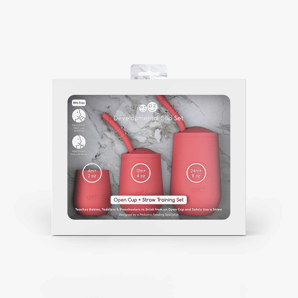 EZPZ Developmental Cup Set – Non-Toxic, Eco-Friendly Drinking System for Babies, Toddlers & Preschoolers