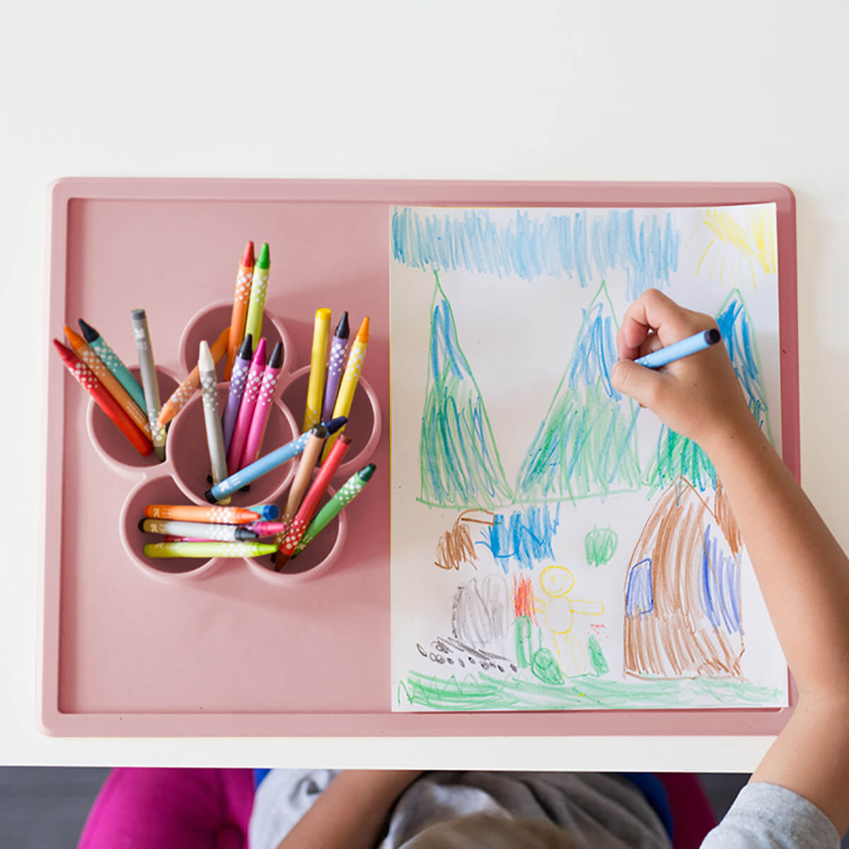 EZPZ Play Mat – Non-Toxic, Eco-Friendly All-in-One Craft & Mealtime Silicone Toddler Mat