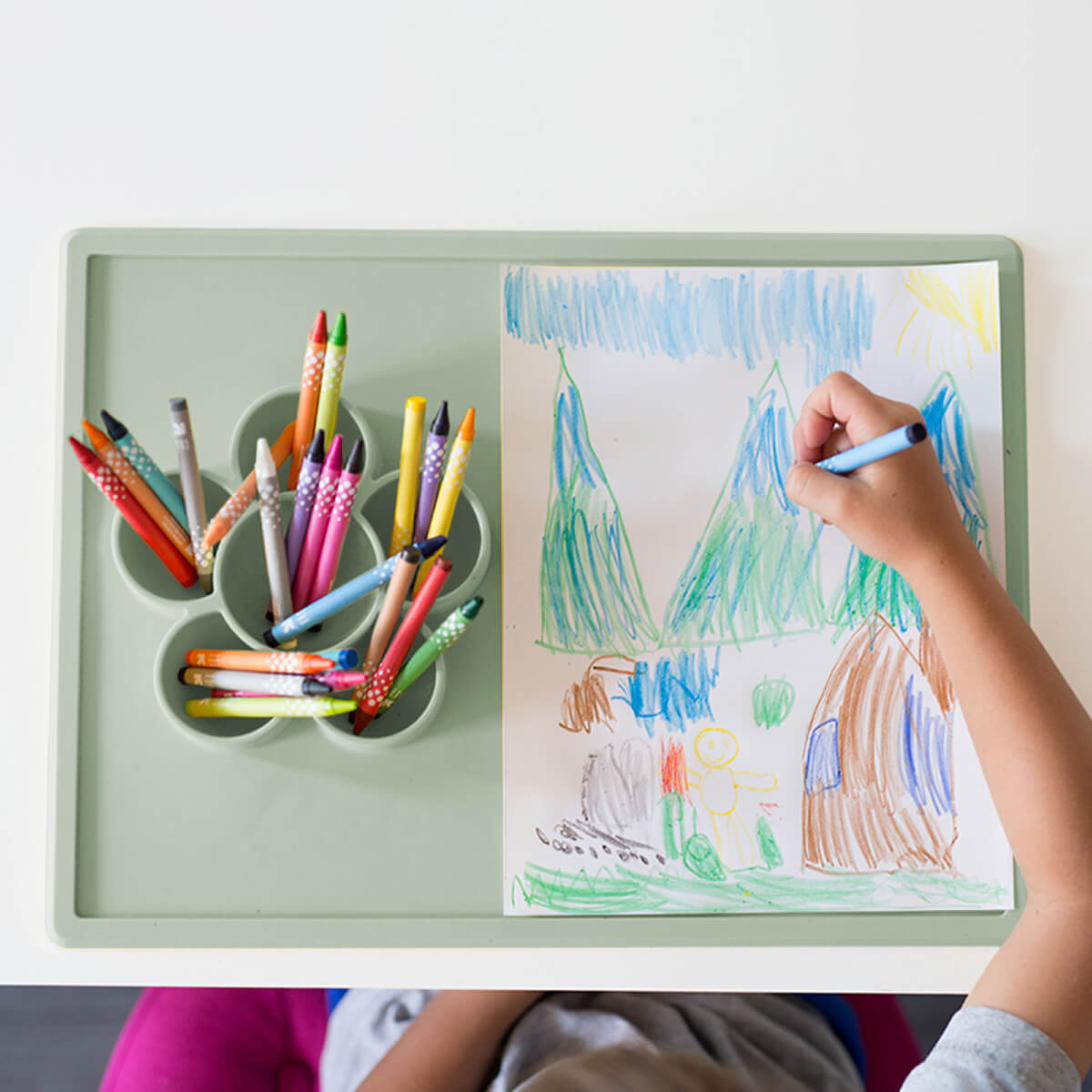 EZPZ Play Mat – Non-Toxic, Eco-Friendly All-in-One Craft & Mealtime Silicone Toddler Mat