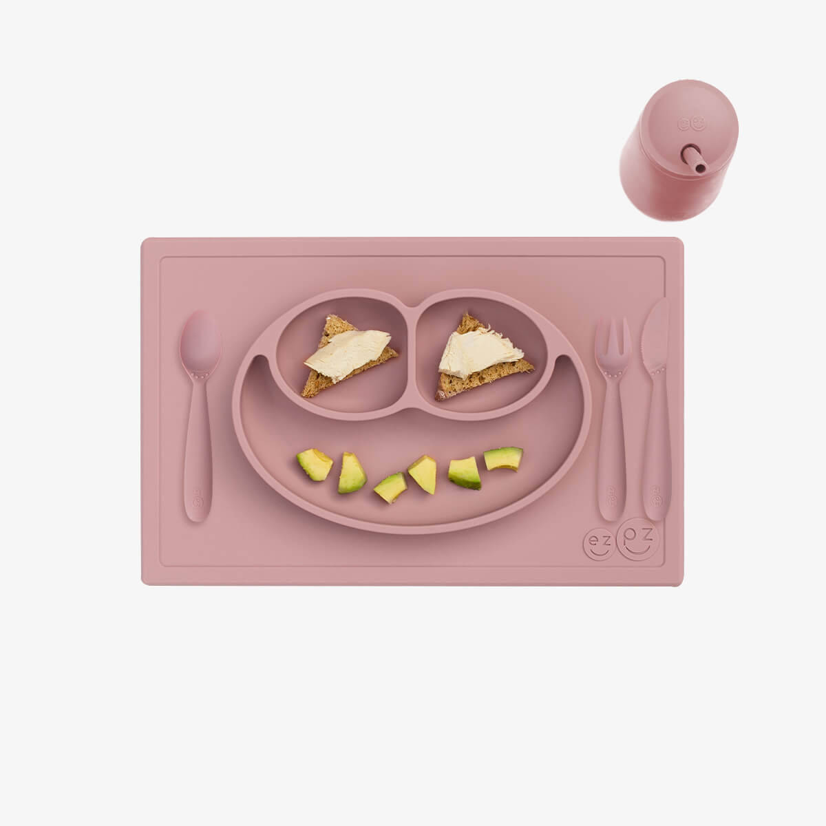EZPZ Happy Feeding Set – Non-Toxic, Eco-Friendly Mealtime Set for Toddlers & Preschoolers (Ages 2+)