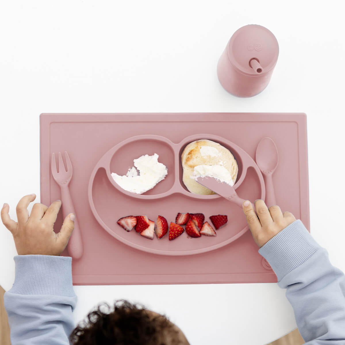 EZPZ Happy Feeding Set – Non-Toxic, Eco-Friendly Mealtime Set for Toddlers & Preschoolers (Ages 2+)