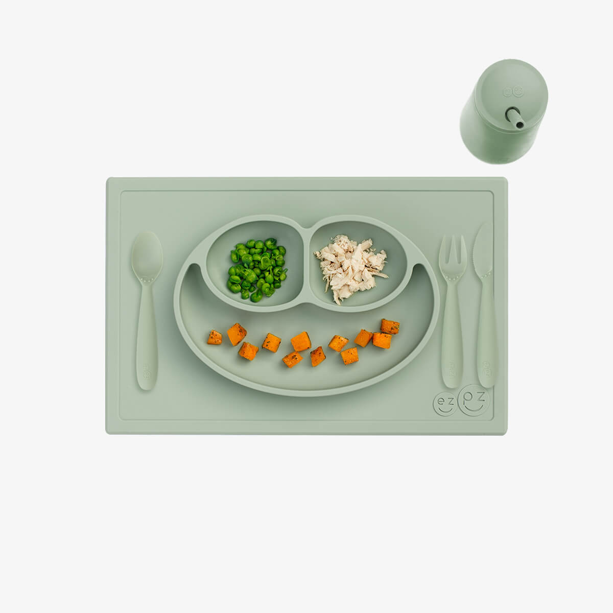 EZPZ Happy Feeding Set – Non-Toxic, Eco-Friendly Mealtime Set for Toddlers & Preschoolers (Ages 2+)