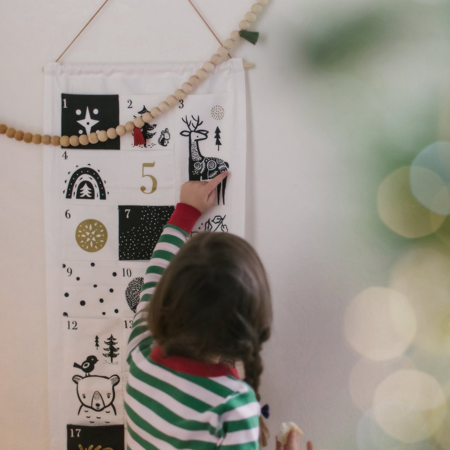 Wee Gallery Organic Cotton Eco-Friendly Advent Calendar | Festive Friends
