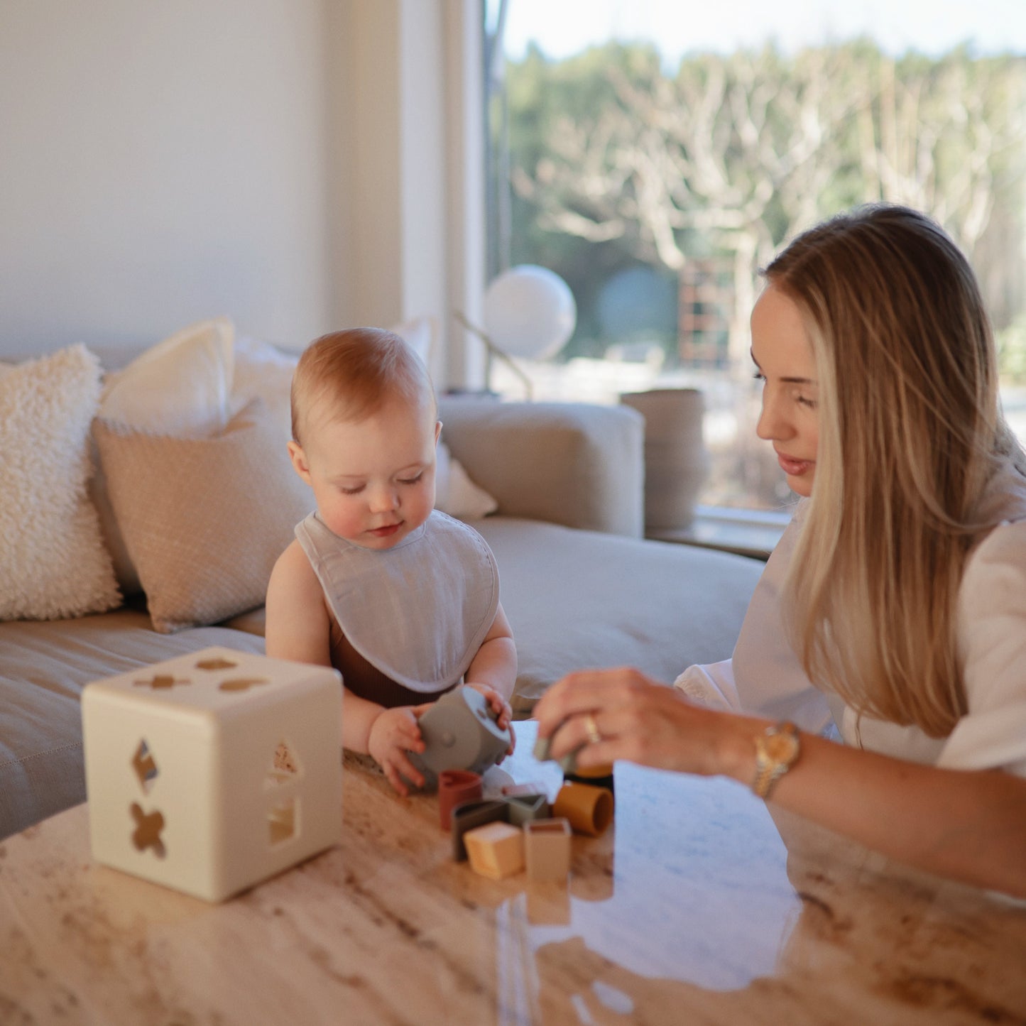 Mushie Organic Cotton Muslin Bib