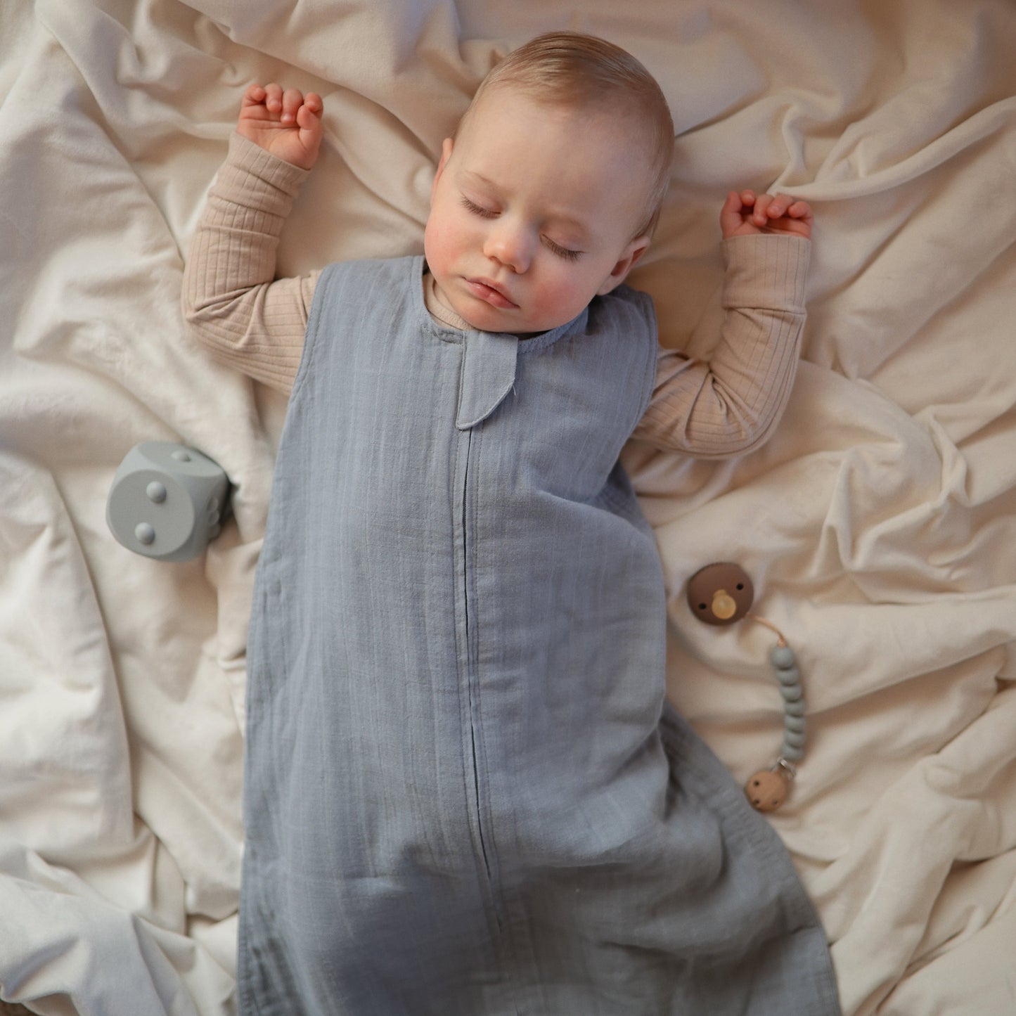 Mushie Organic Muslin Cotton Baby Sleep Bag | Lightweight Sustainable Sleep Sack