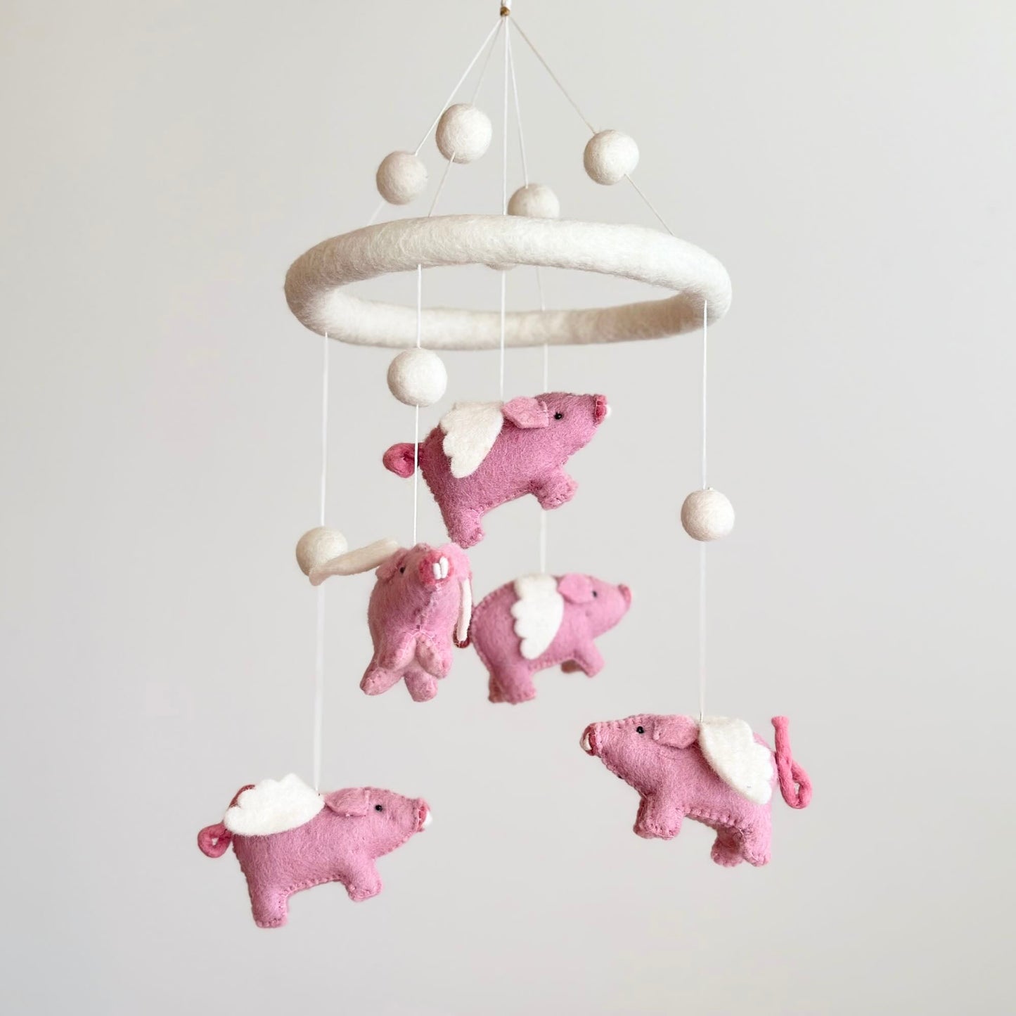 Felt Baby Mobile - Flying Pig