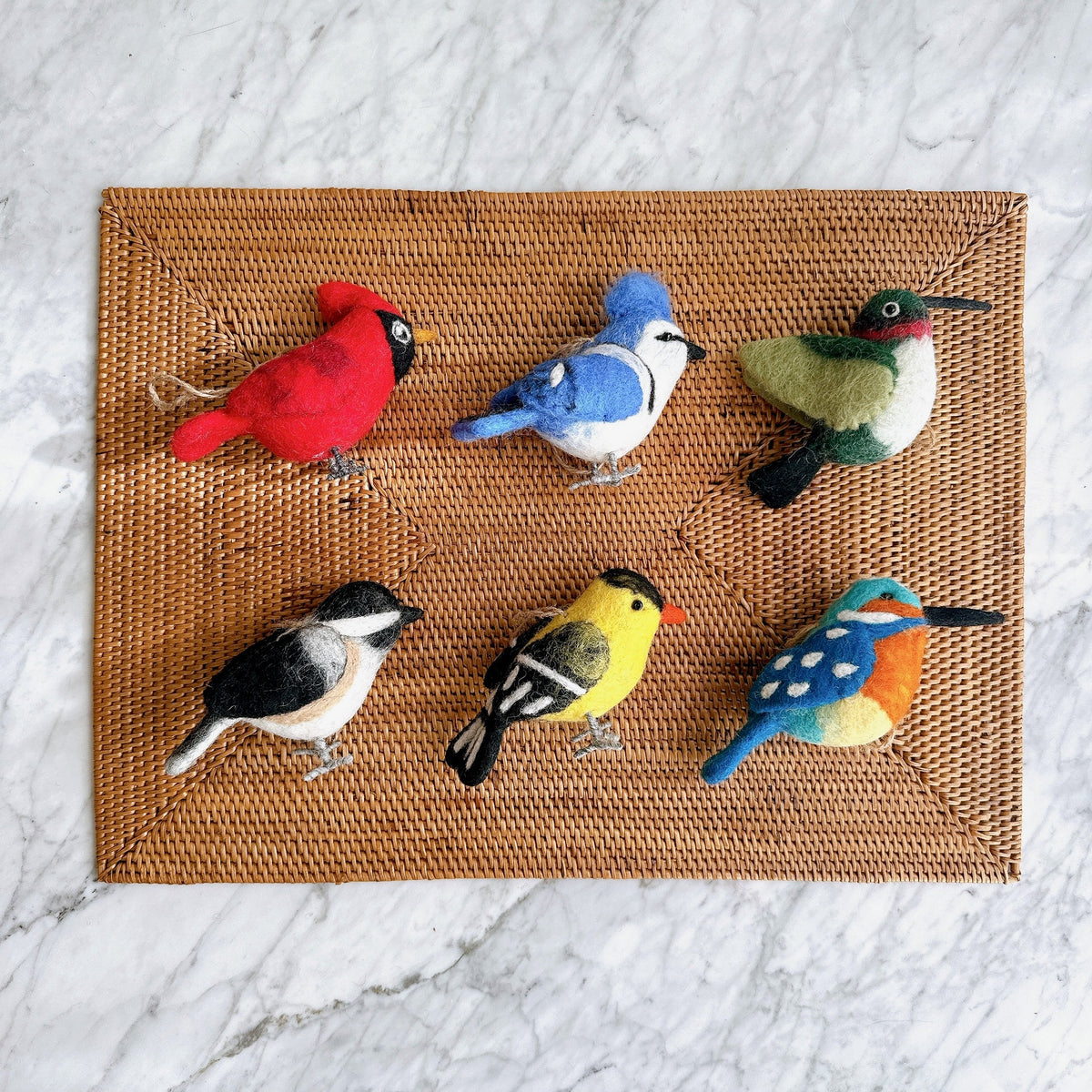 Birds of America Ornament – Handmade Wool Felt Holiday Decor