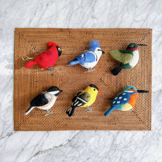 Birds of America Ornament – Handmade Wool Felt Holiday Decor