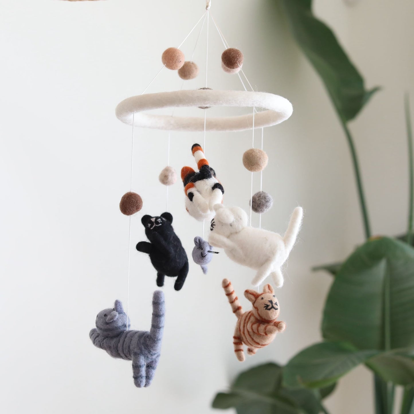 Felt Cat Baby Mobile