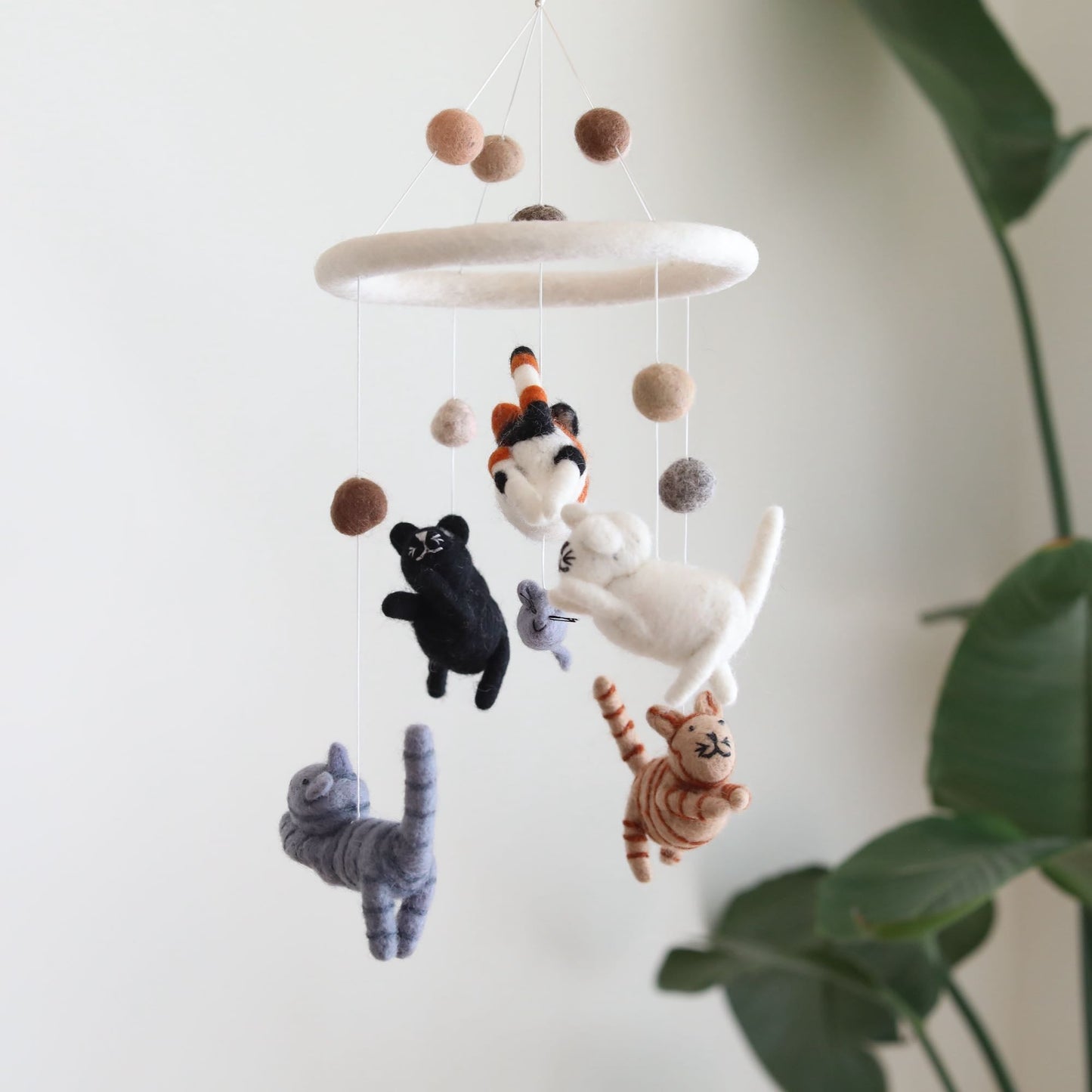 Felt Cat Baby Mobile
