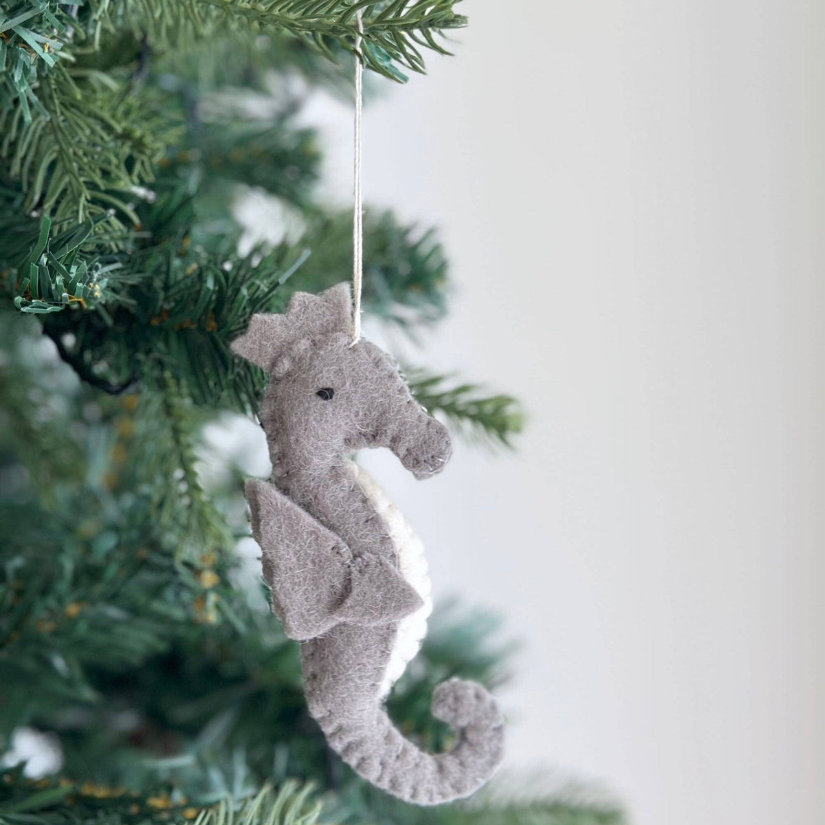 Ocean Creatures Christmas Ornament Set of 6 – Handmade Wool Felt Holiday Decor