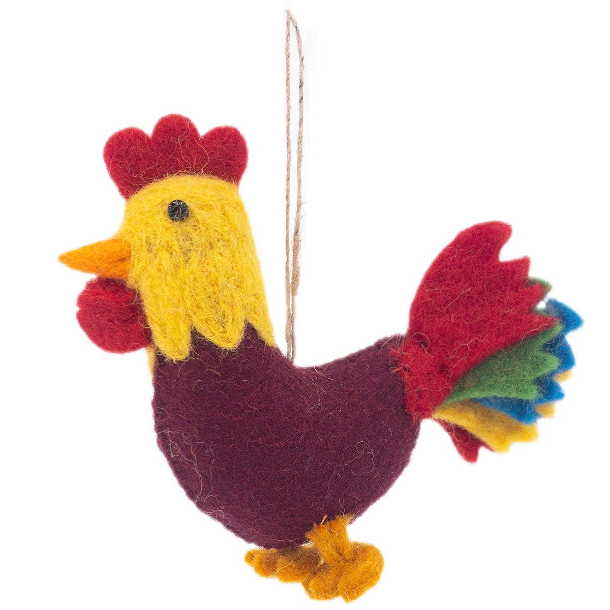 Farmland Animals Christmas Ornament Set of 5 – Handmade Wool Felt Holiday Decor