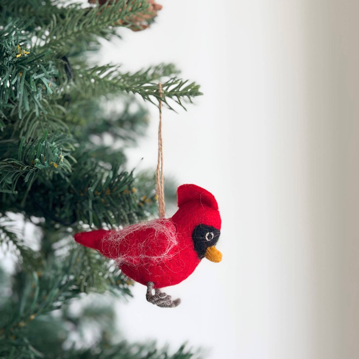 Cardinal Ornament – Handmade Wool Felt Holiday Decor