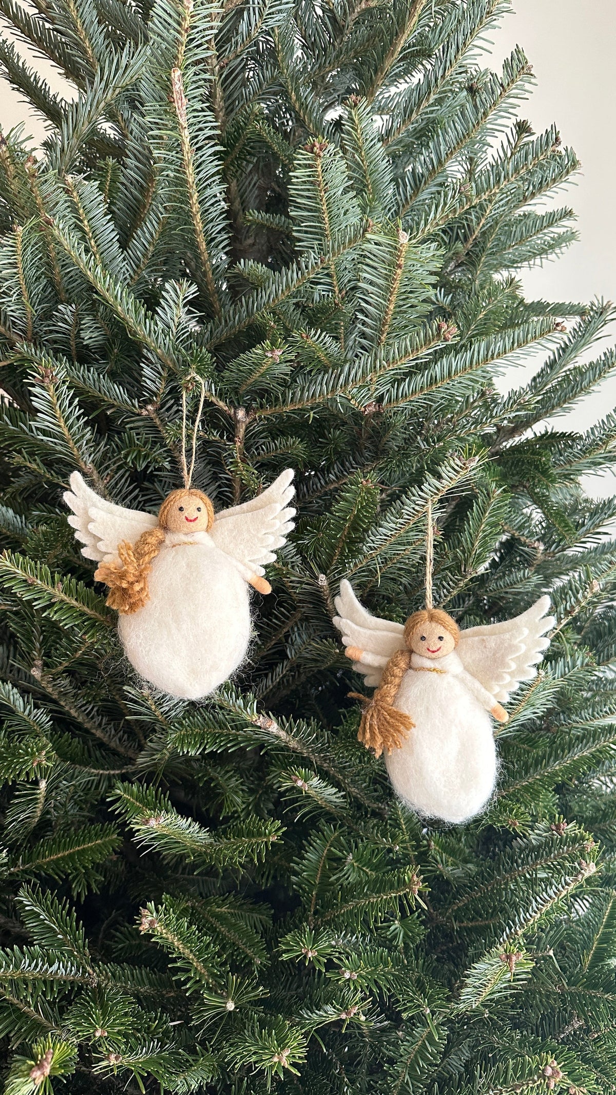 Christmas Angel Ornament – Handmade Wool Felt Holiday Decor