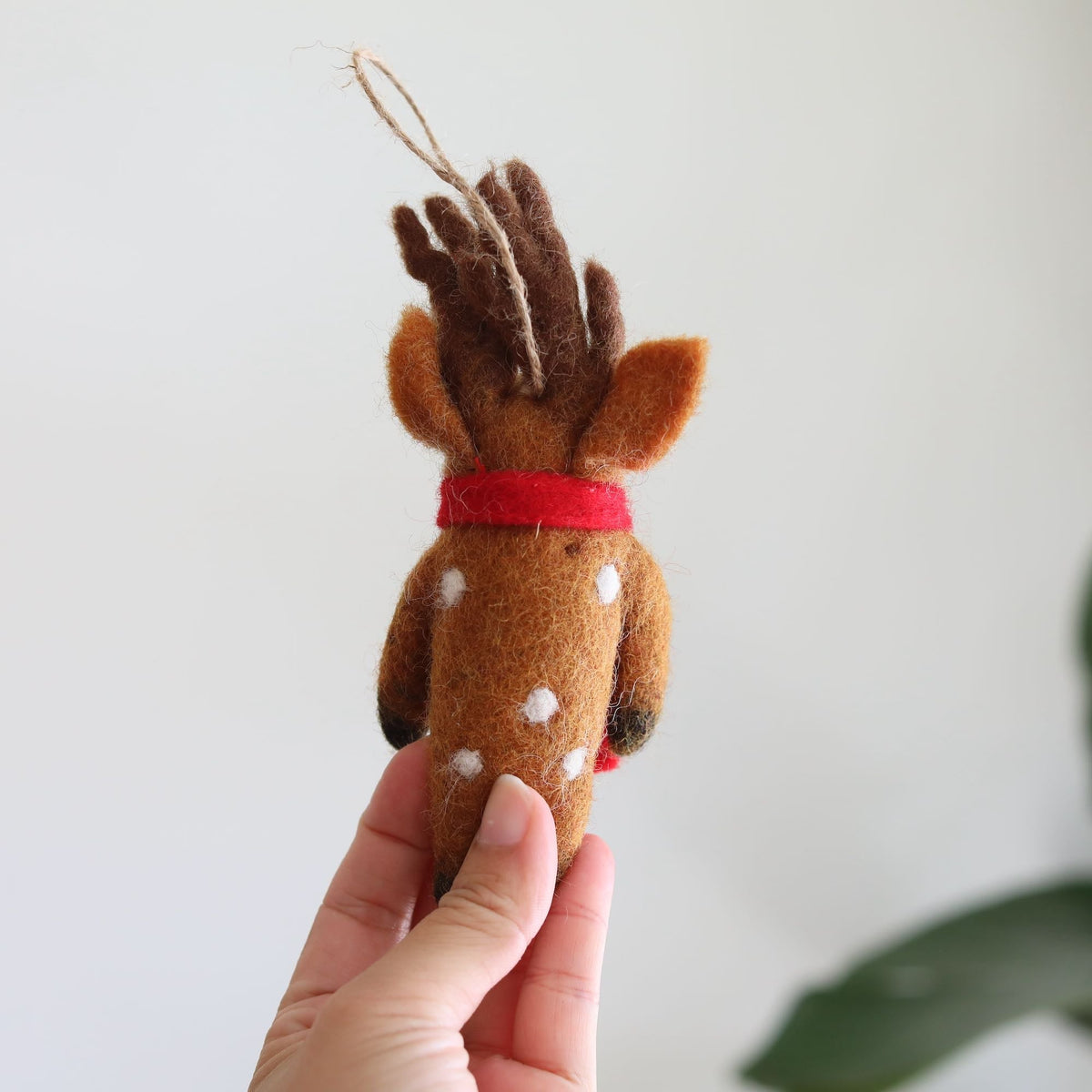 Reindeer Ornament – Handmade Wool Felt Holiday Decor