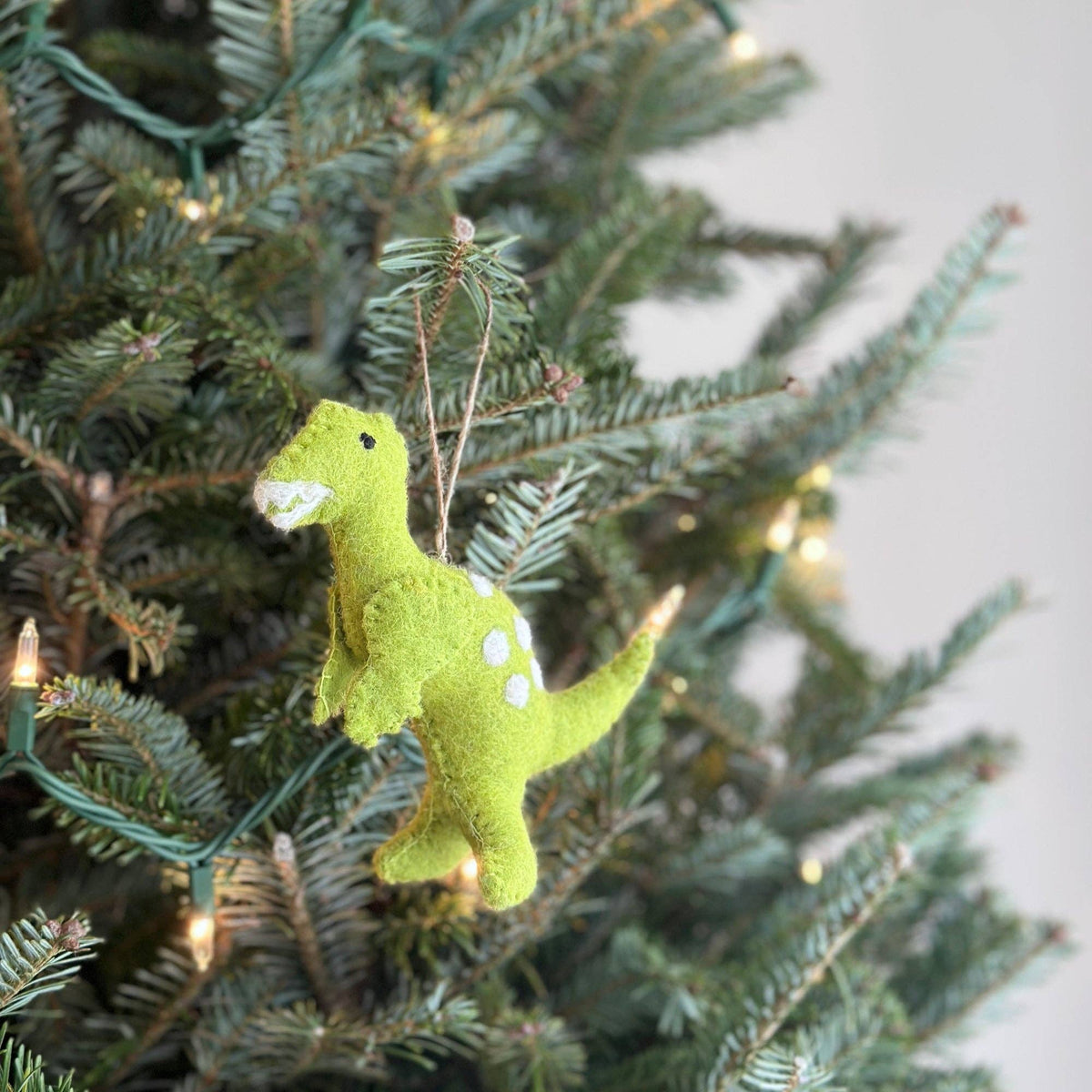 T-Rex Dinosaur Ornament – Handmade Wool Felt Holiday Decor