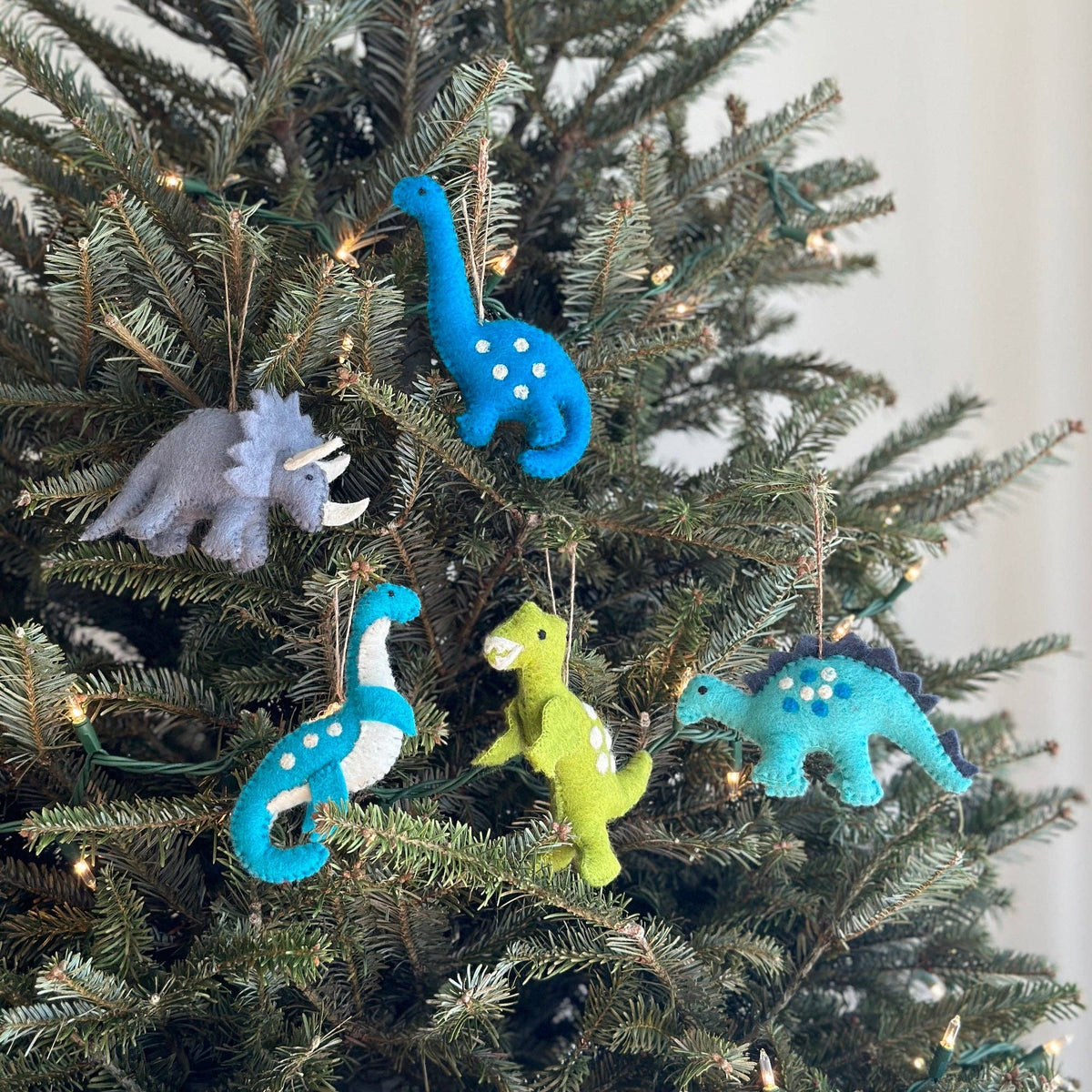 T-Rex Dinosaur Ornament – Handmade Wool Felt Holiday Decor
