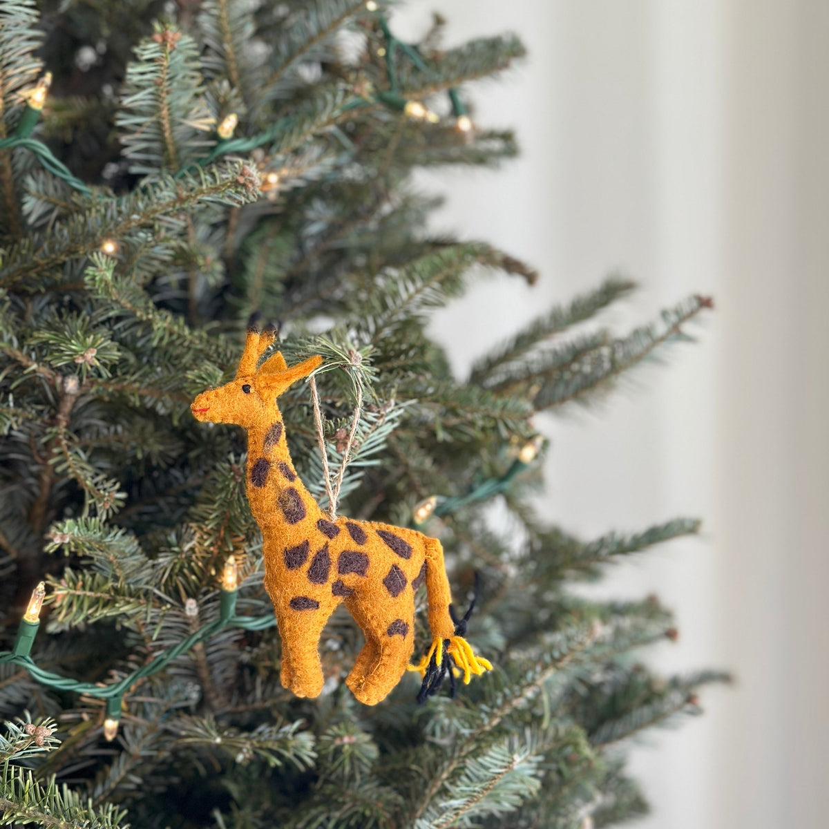 Giraffe Ornament – Handmade Wool Felt Holiday Decor