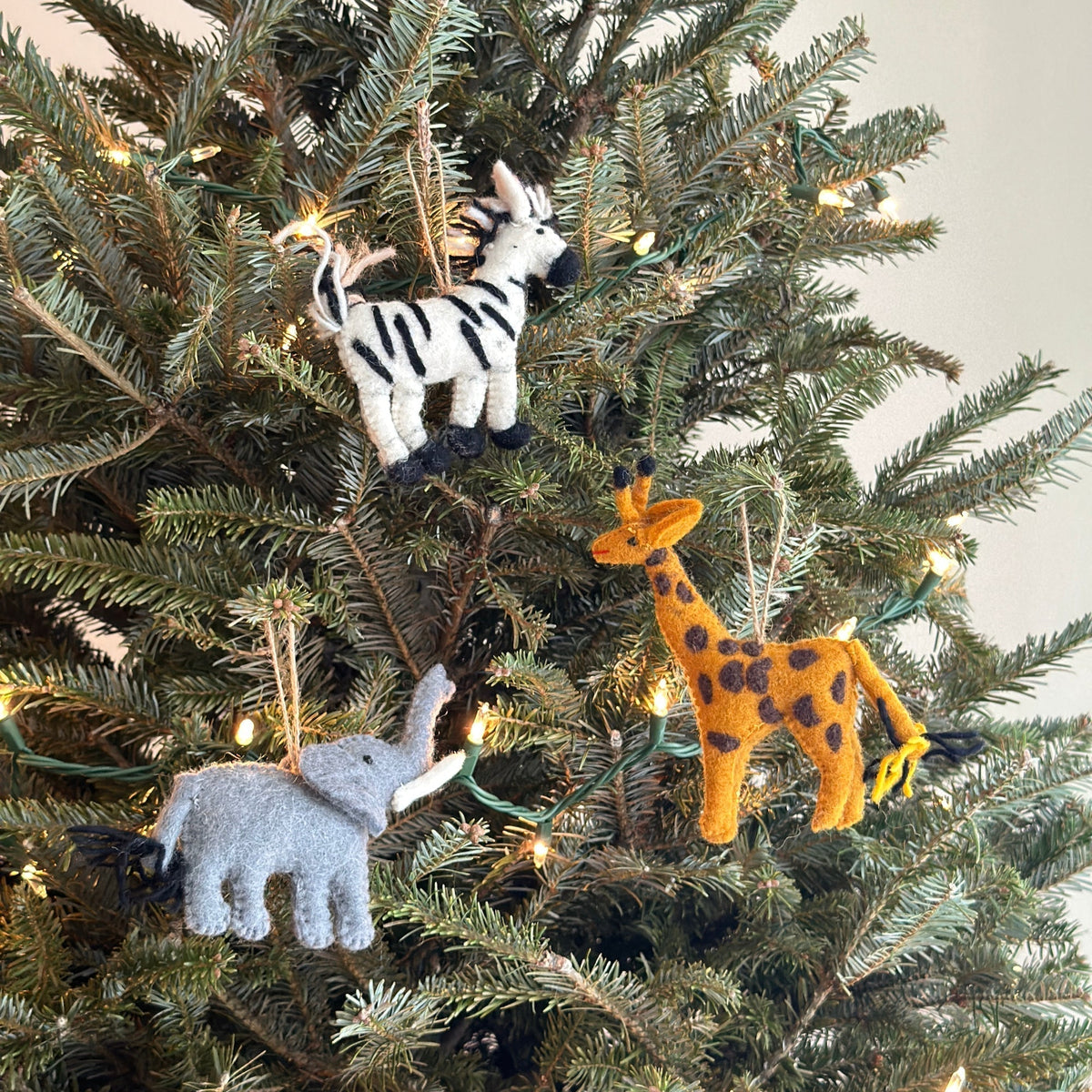Giraffe Ornament – Handmade Wool Felt Holiday Decor