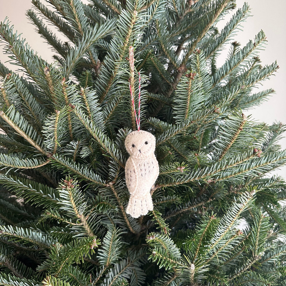 Owl Family Ornament – Handmade Wool Felt Holiday Decor