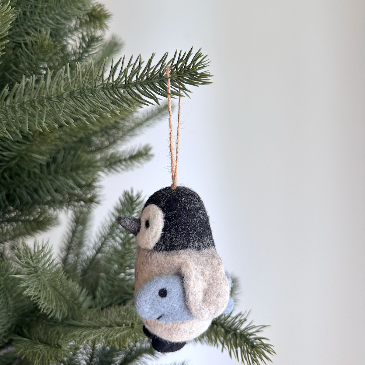 Penguin Ornament – Handmade Wool Felt Holiday Decor