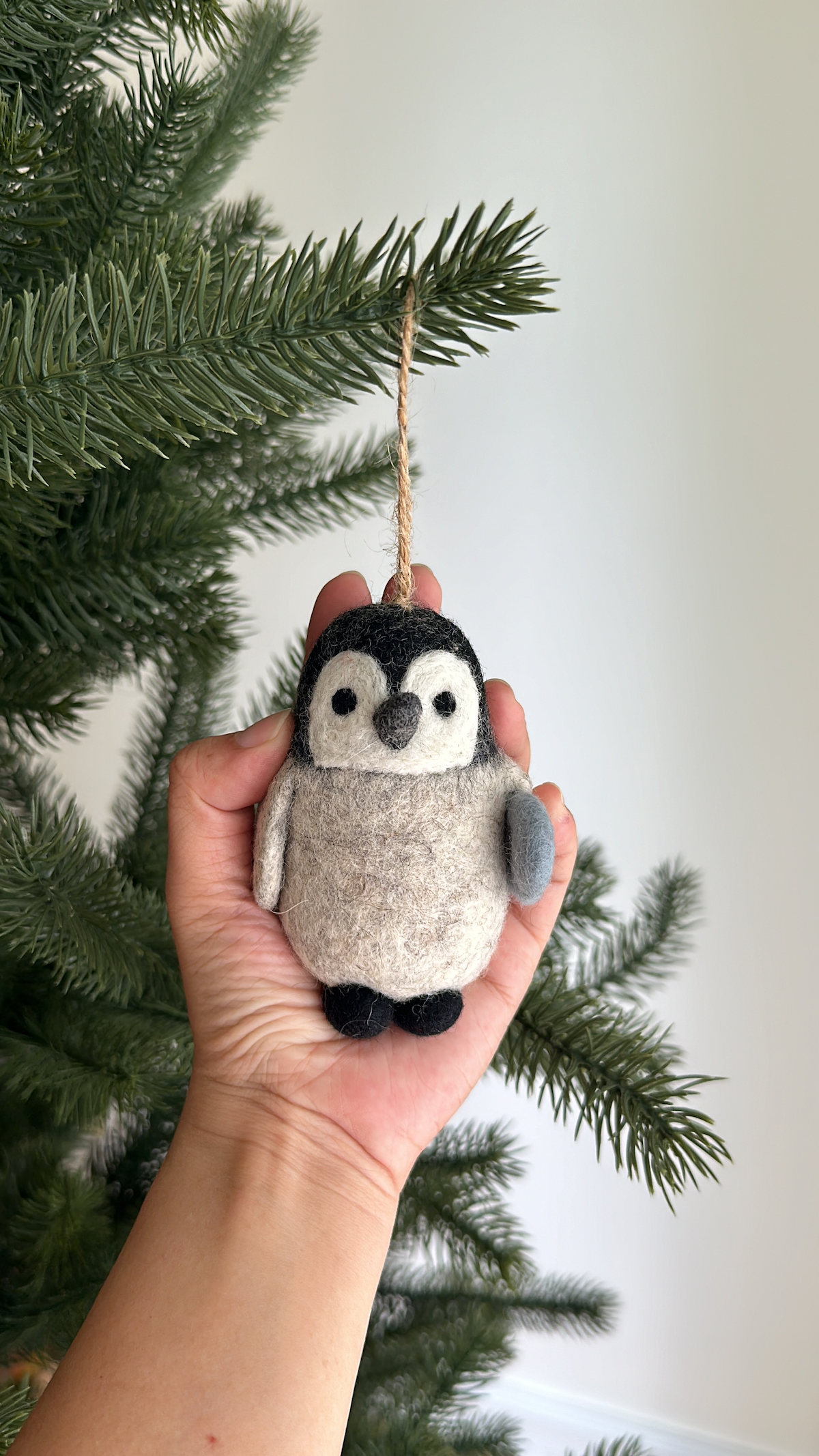Penguin Ornament – Handmade Wool Felt Holiday Decor
