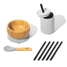 Load image into Gallery viewer, Avanchy Bamboo and Silicone Baby Toddler Feeding &amp; Sipping Set
