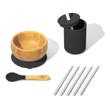 Load image into Gallery viewer, Avanchy Bamboo and Silicone Baby Toddler Feeding &amp; Sipping Set
