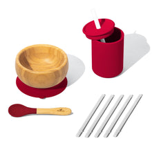 Load image into Gallery viewer, Avanchy Bamboo and Silicone Baby Toddler Feeding &amp; Sipping Set
