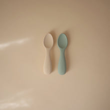 Load image into Gallery viewer, Silicone Toddler Starter Spoons 2-Pack
